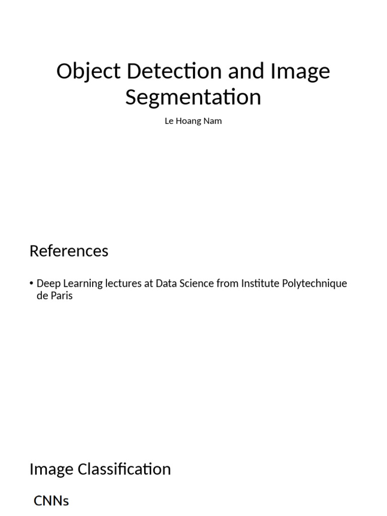 07-Object Detection and Image Segmentation (New) | PDF