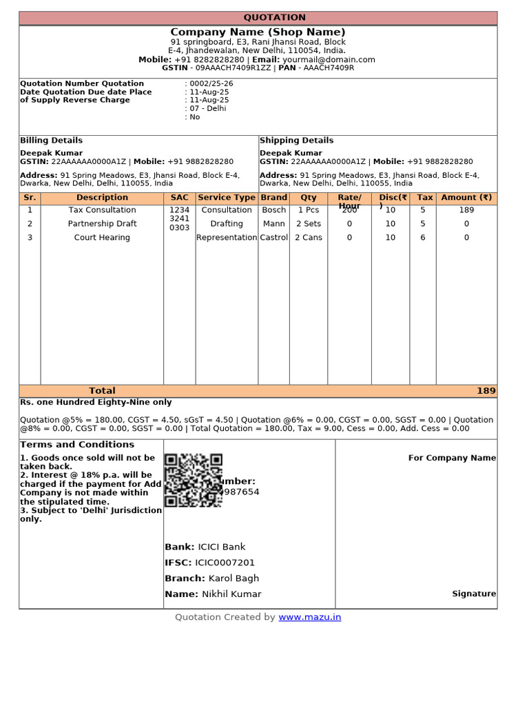 Quotation for Tax Consultation Services | PDF | Public Finance | Government