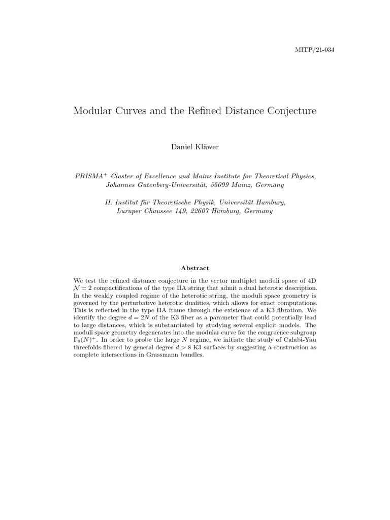 2108.00021v2 | PDF | Theoretical Physics | Manifold