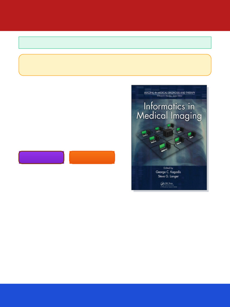 Informatics in Medical Imaging 1st Edition George C. Kagadis Ebook ...