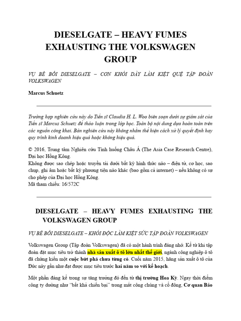 Diesel Gate | PDF