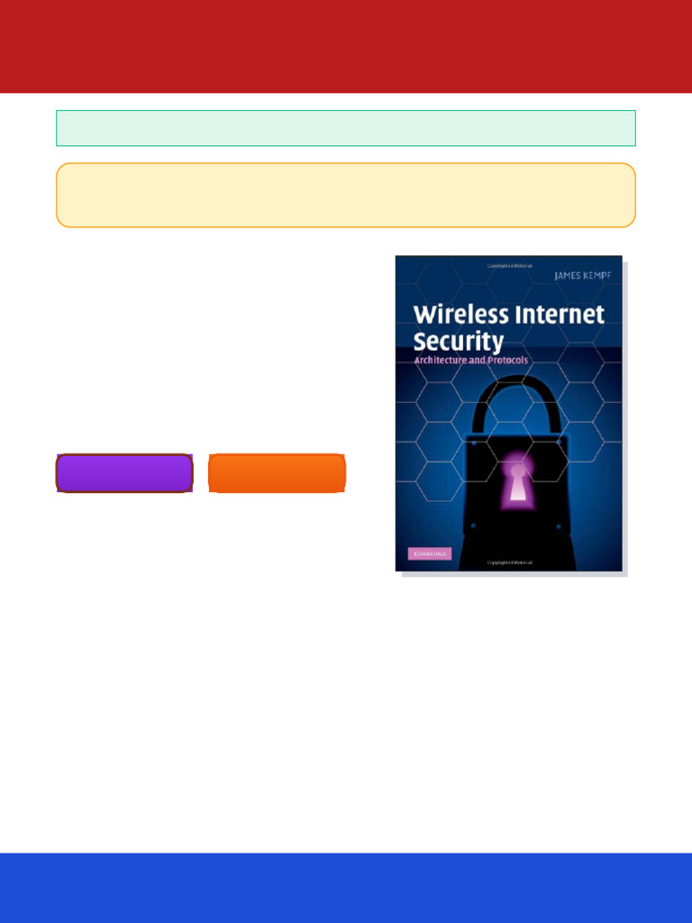 Wireless Internet Security Architecture and Protocols 1st Edition James ...