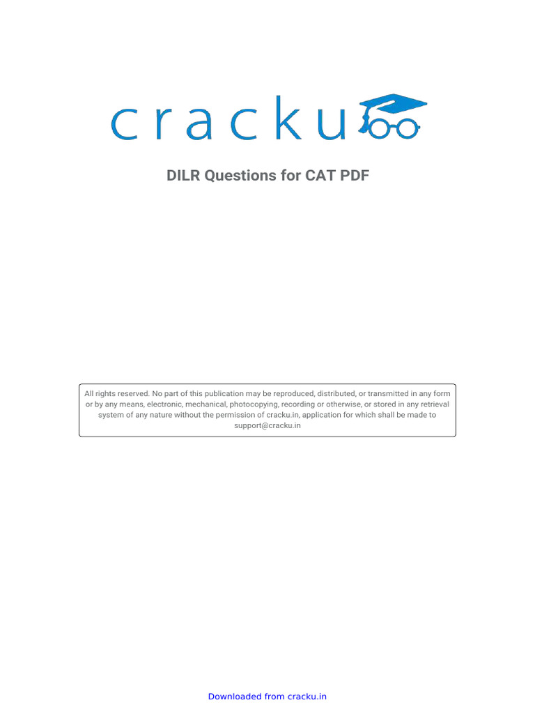 DILR Questions for CAT Exam PDF | PDF | Finger | Prices