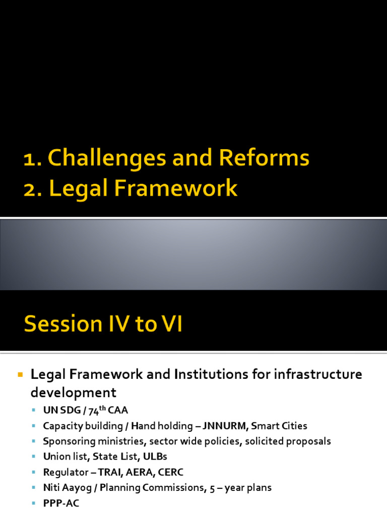 Legal Framework for Infrastructure Development | PDF | Economies