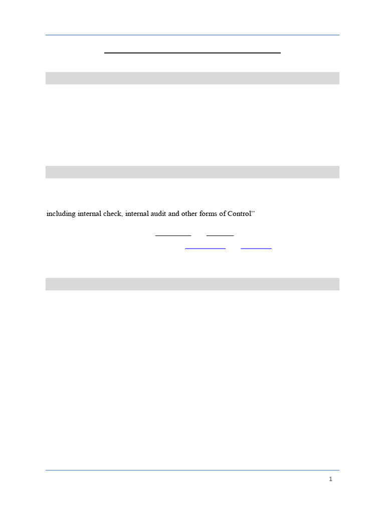 Internal Control: Principles and Practices | PDF | Internal Control | Audit