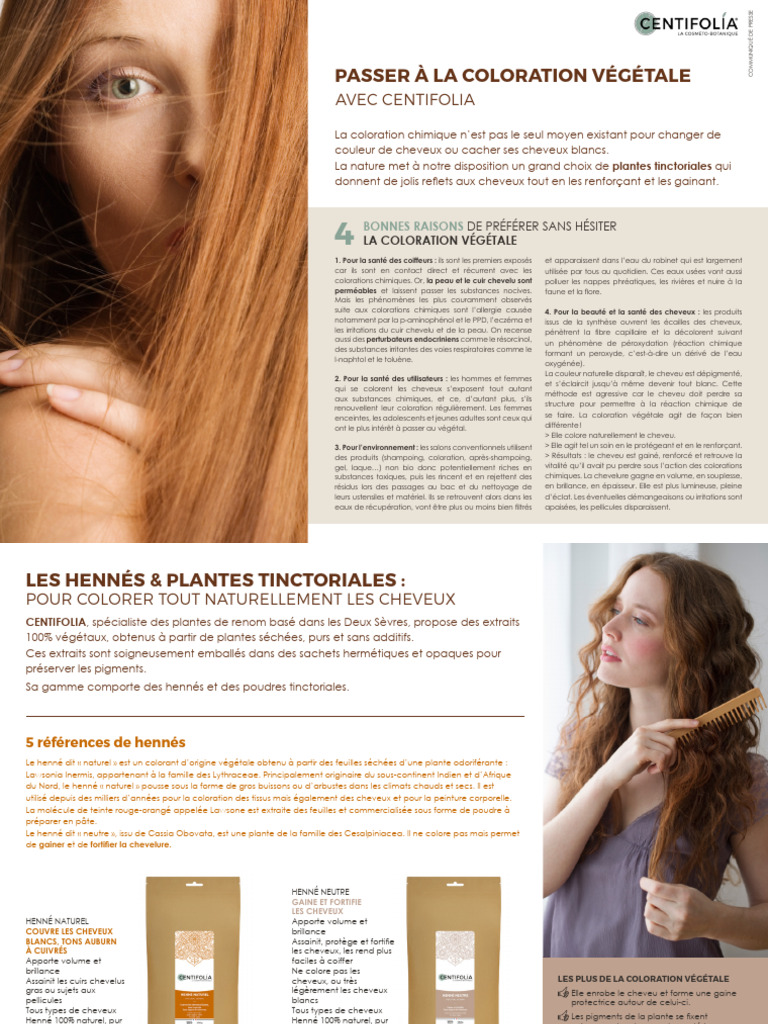 Coloration Végétale 4 Avantages Clés PDF Cheveux — free download