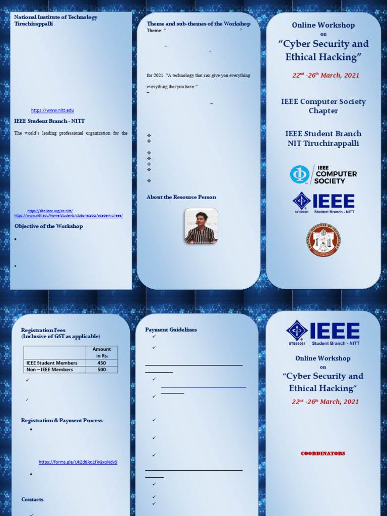 Cyber Security Workshop 2021 at NIT | PDF | Computer Security | Security