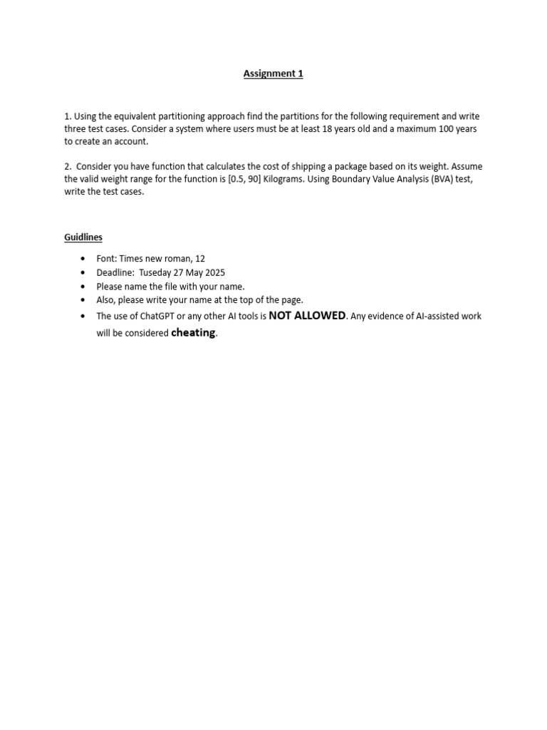 Assignmnet 1 | PDF