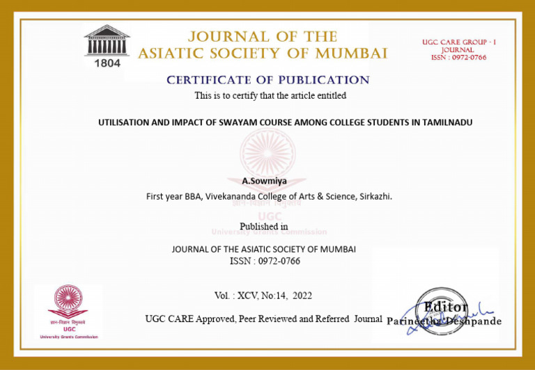 Impact of SWAYAM Courses in Tamil Nadu | PDF
