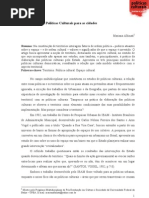 O território nas políticas cljturais para as cidades