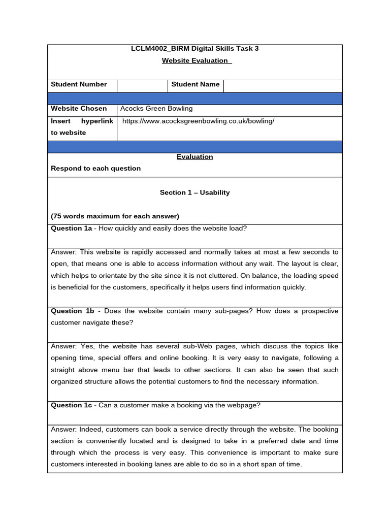 Task 3 - Website Evaluation Template | PDF | Websites | Search Engine ...