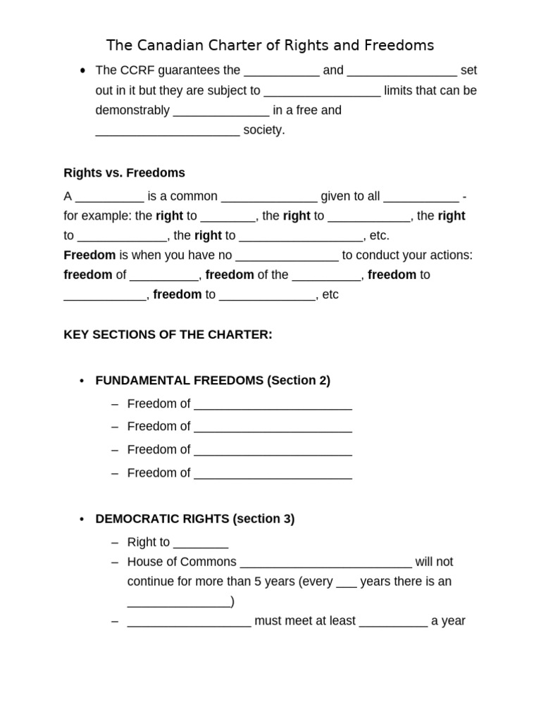 6 Charter of Rights and Freedoms PP Blank | PDF