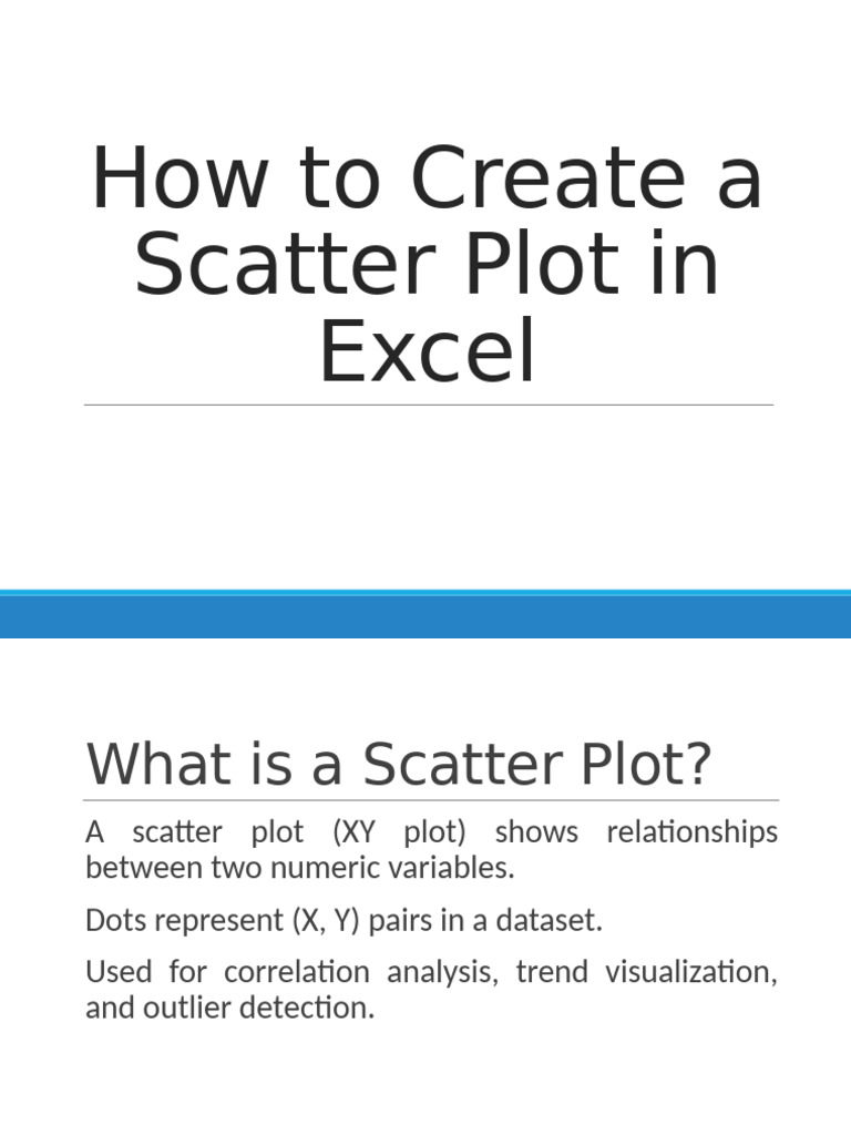 Create a Scatter Plot in Excel | PDF