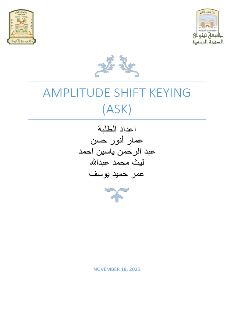 Amplitude Shift Keying (ASK) Overview | PDF | Detector (Radio) | Amplitude