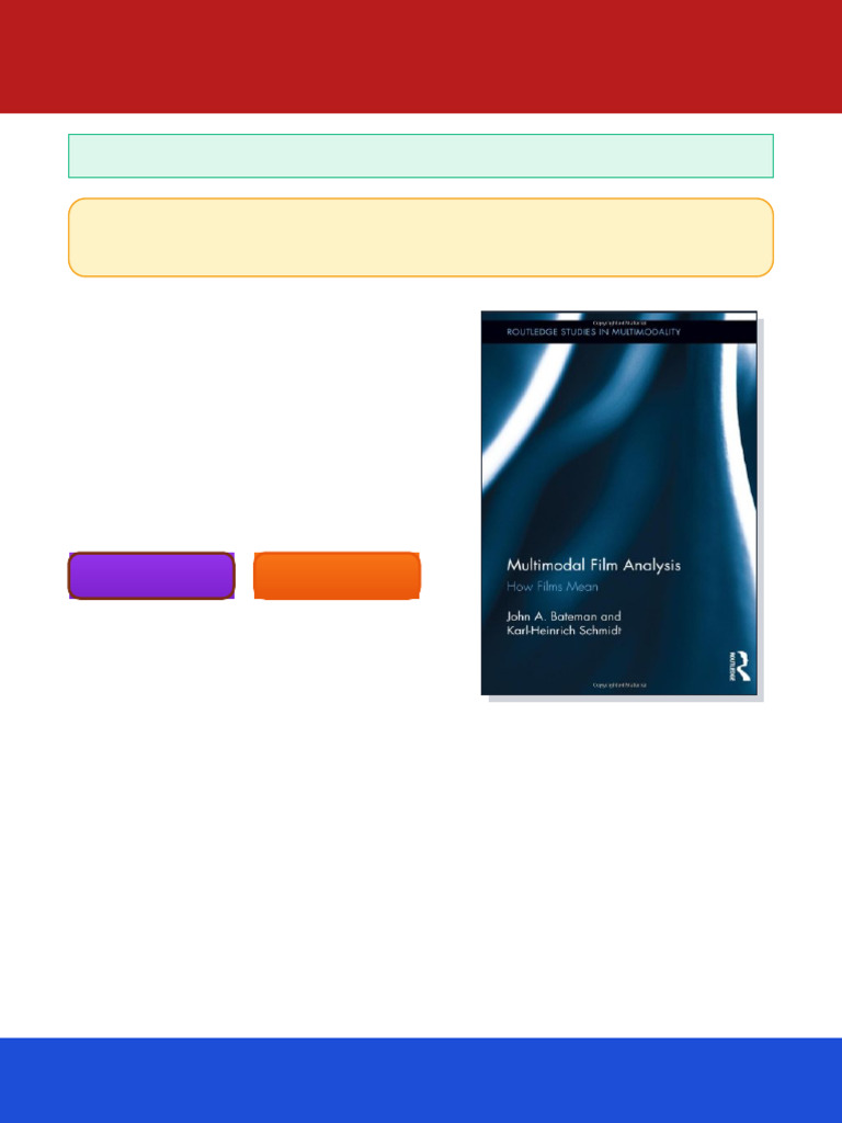 Multimodal Film Analysis How Films Mean 1st Edition John Bateman Ebook ...