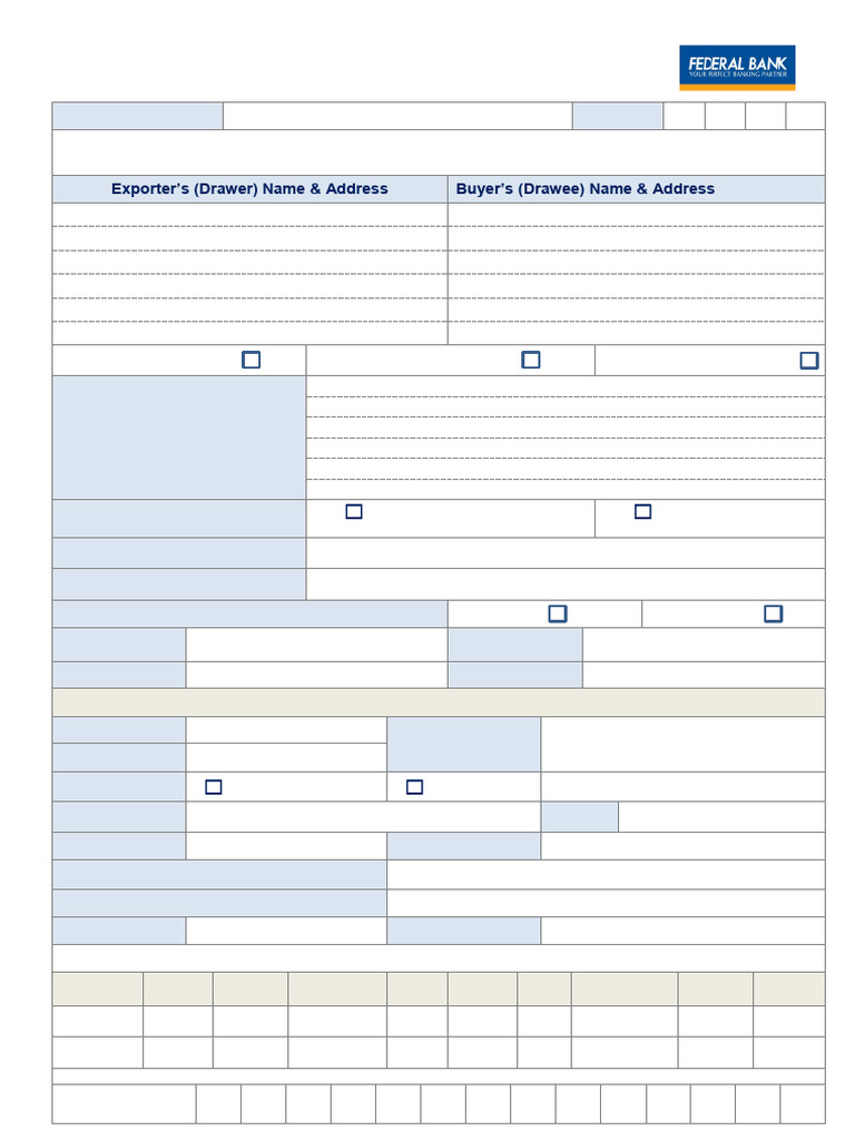 Export Bill Collection Application Form | PDF | Banks | Bill Of Lading