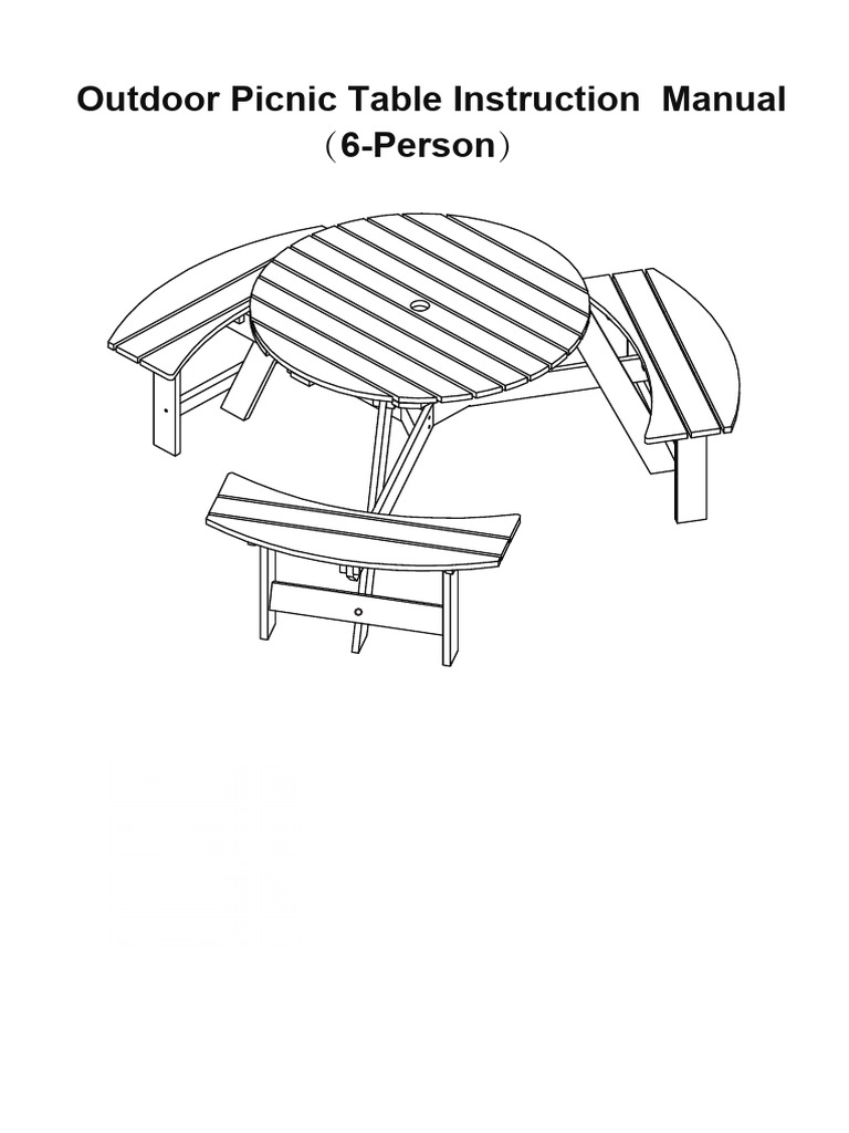 Outdoor Picnic Table Assembly Guide | PDF