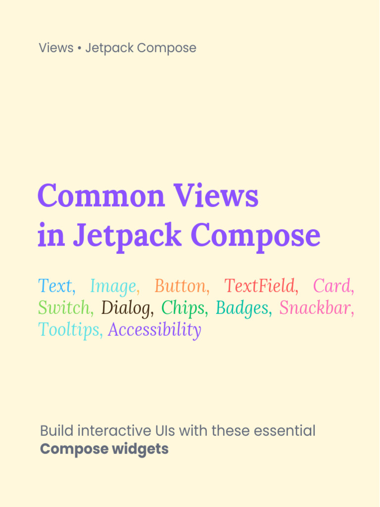 Essential Jetpack Compose Views Guide | PDF | System Software | Computing