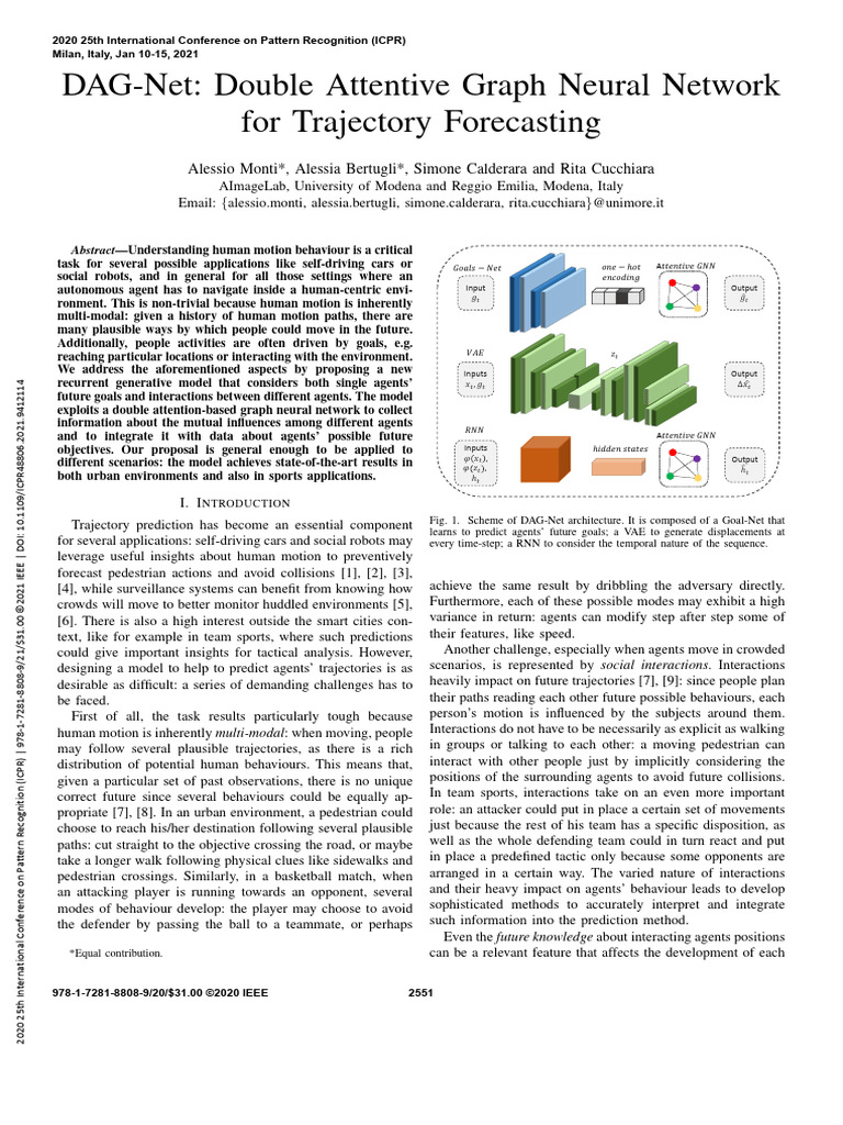 DAG-Net: Graph Neural Network for Trajectories | PDF | Applied ...