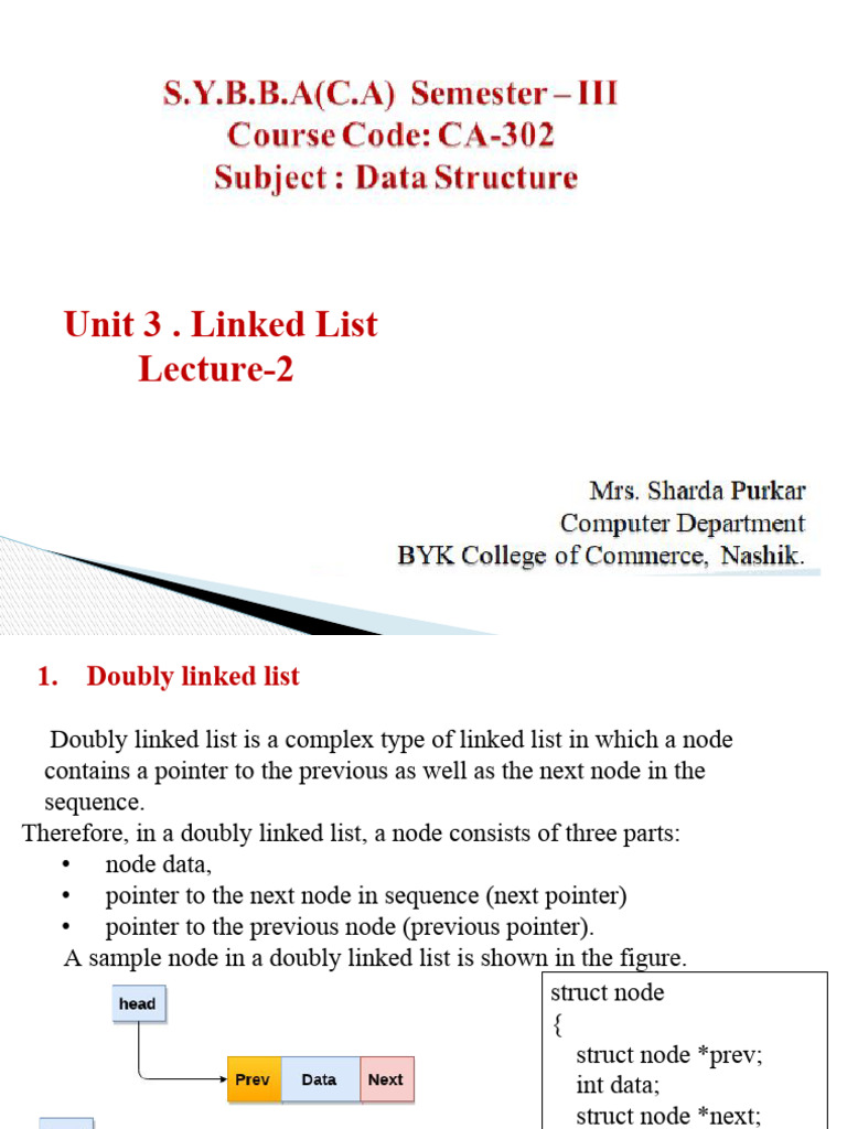 DS Unit3 Lec2 | PDF | Pointer (Computer Programming) | Computer Data
