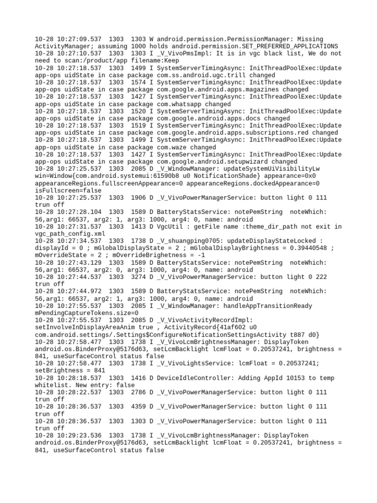 Android System Log Analysis | PDF | System Software | Software