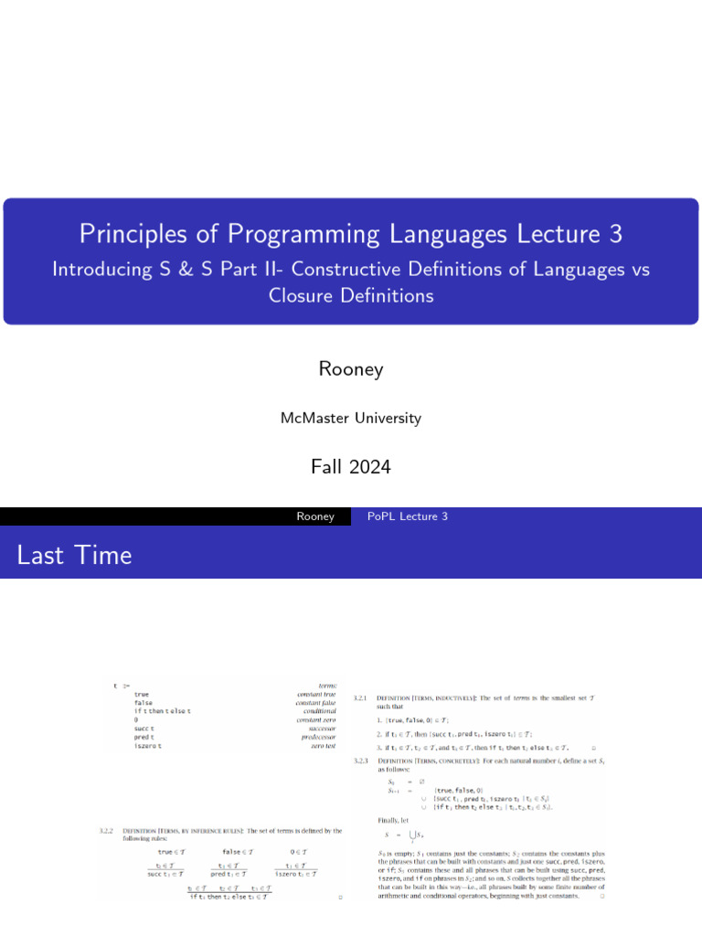 3MI3 Lecture 3 | PDF | Syntax (Logic) | Methodology