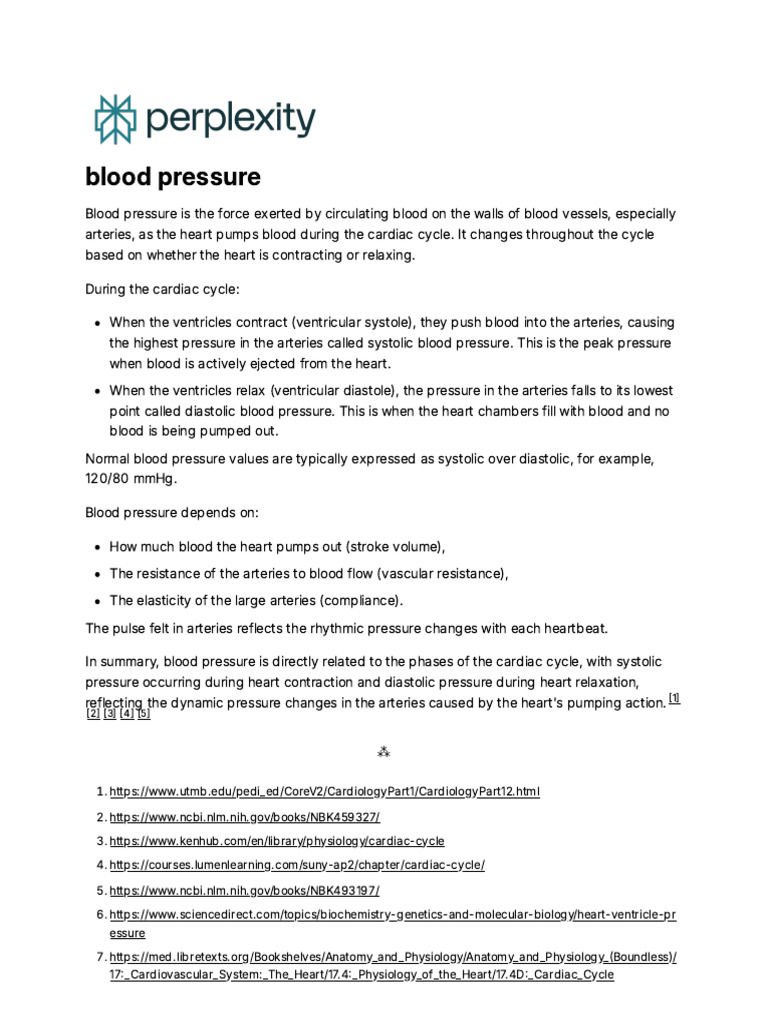 Understanding Blood Pressure Dynamics | PDF