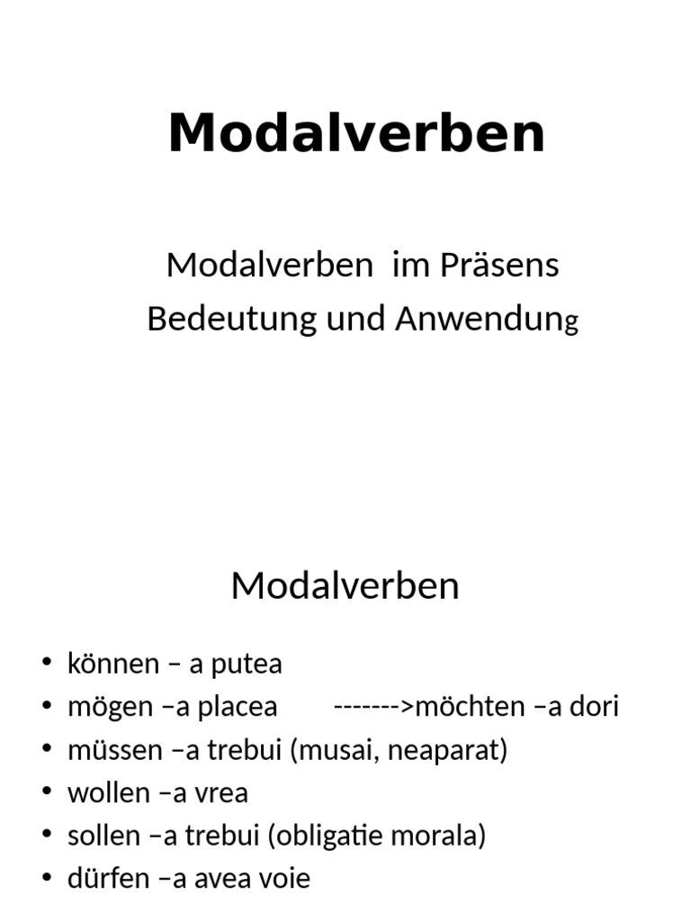 Modalverben-Bedeutung | PDF