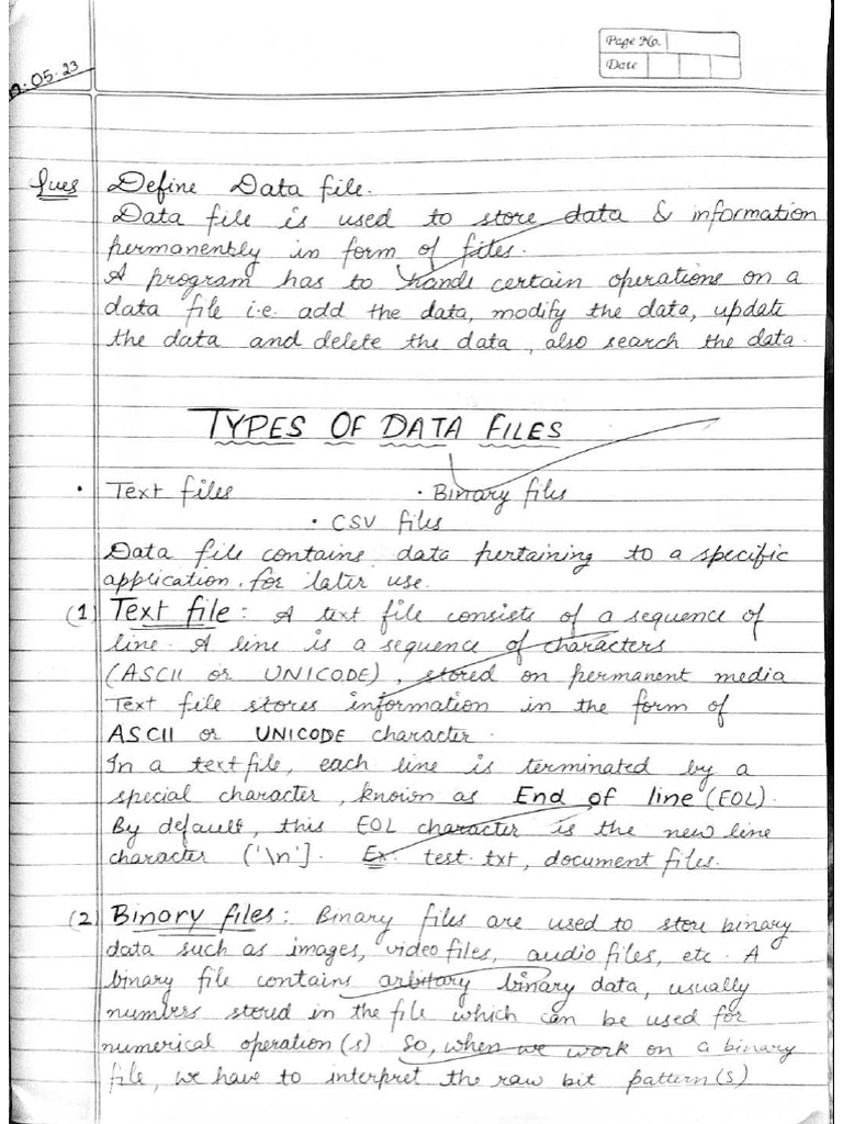 File Handling Notes | PDF