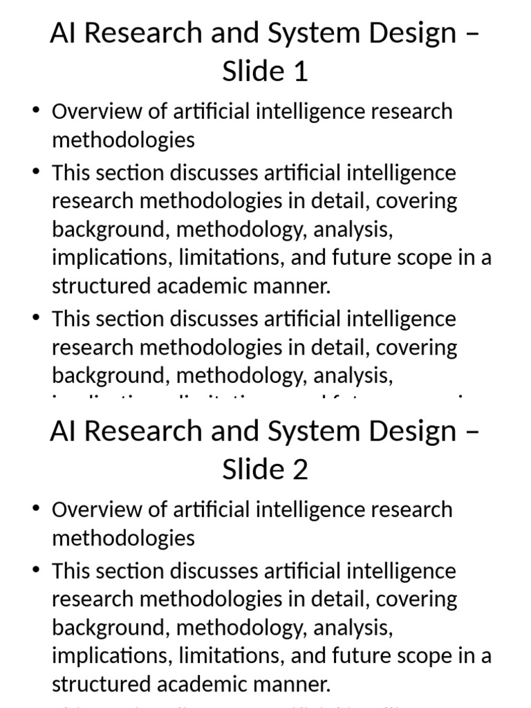Presentation Ai Research | PDF | Methodology | Artificial Intelligence