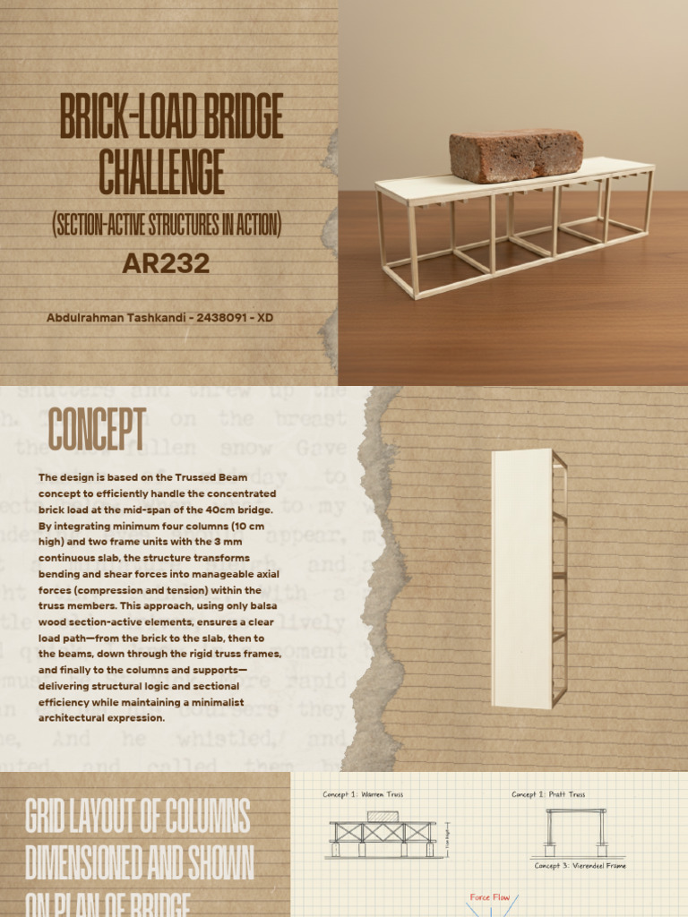 Brick-Load Bridge Design Overview | PDF
