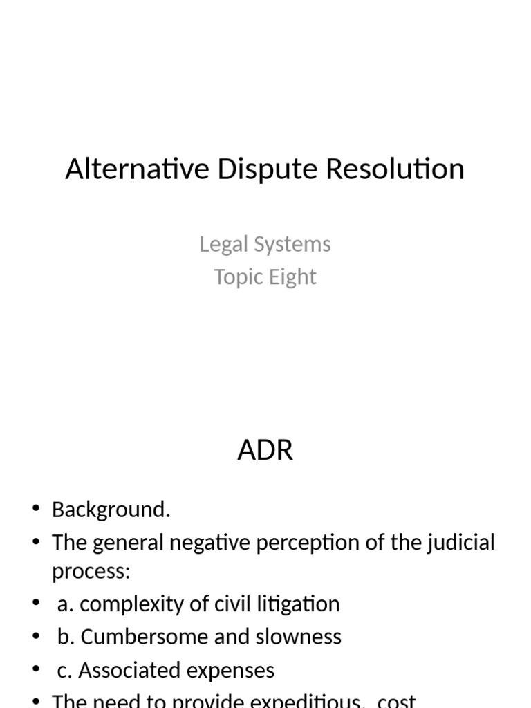 Alternative Dispute Resolution | PDF | Alternative Dispute Resolution ...