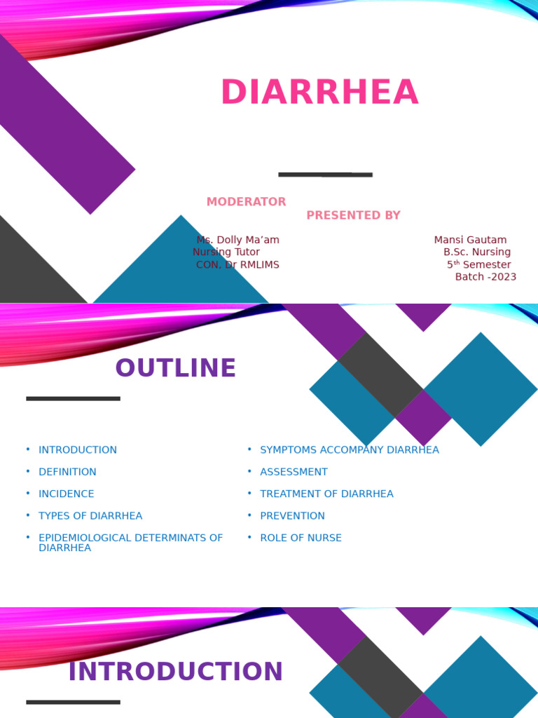 Understanding Diarrhea: Types, Causes, and Treatment | PDF | Diarrhea ...