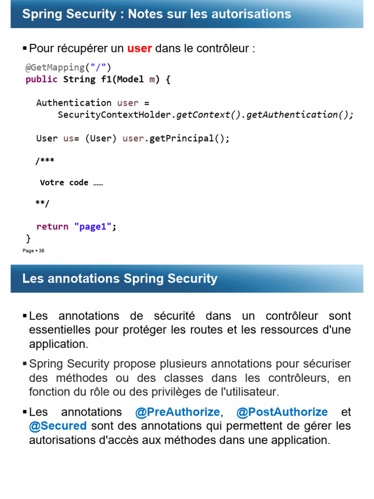 Autorisations avec Spring Security | PDF | Informatique