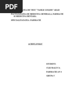 Download Acid Folic Referat Farmacologie by Liviu Florin SN96202693 doc pdf