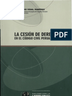 La Cesion de Derechos en El Codigo Civil Peruano - Fernando Vidal Ramirez