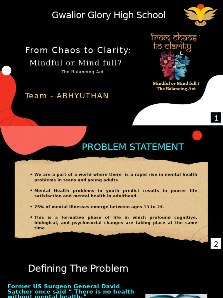 Mental Health Awareness in Youth | PDF | Mental Health | Mental Disorder