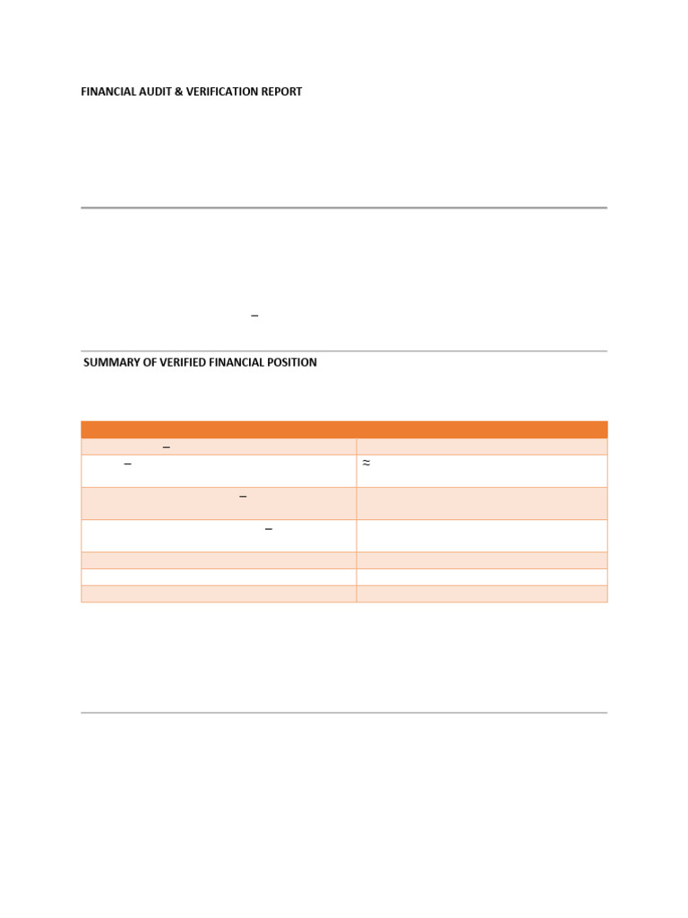 Financial Summary Report | PDF | Valuation (Finance) | Business