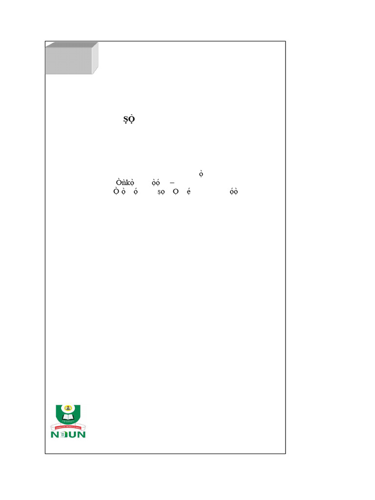 YOR 215 INTRODUCTION TO YORÙBÁ ORAL LITERATURE | PDF