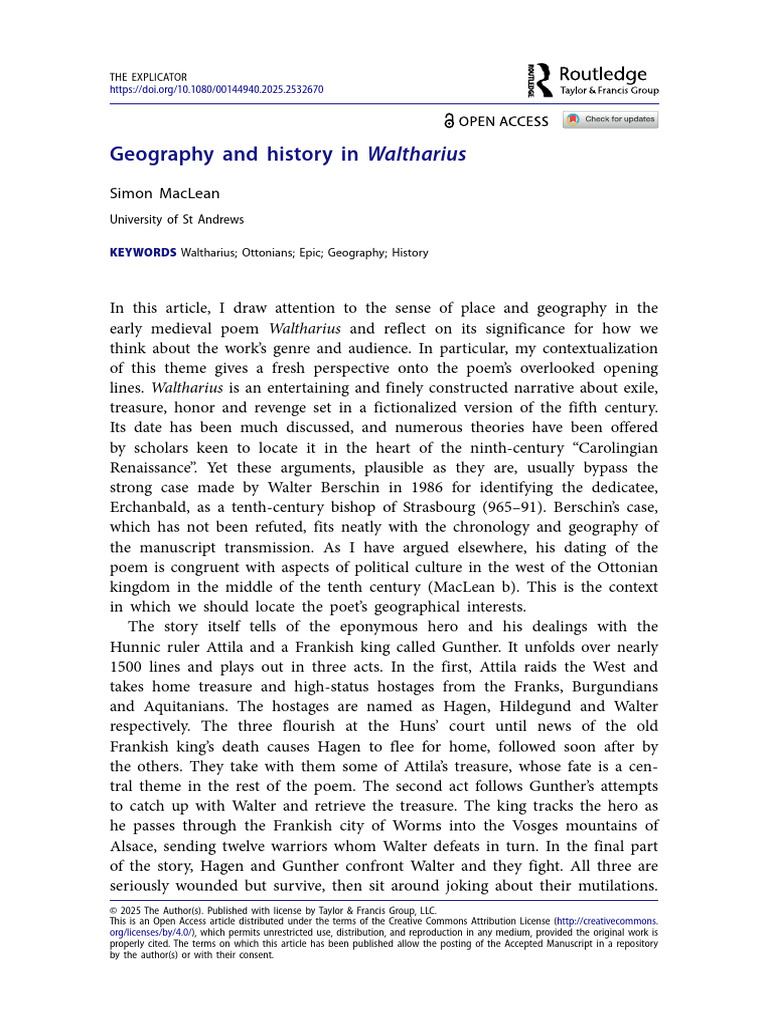 MacLean 2025 Explicator Geography-history CC | PDF | Huns