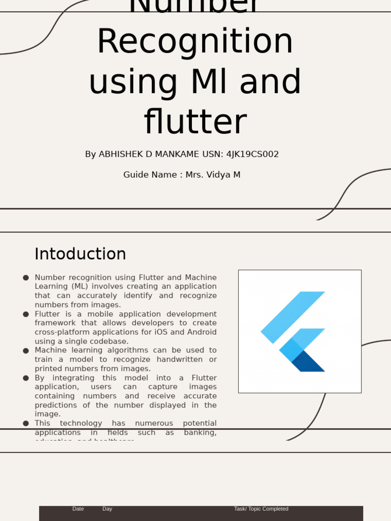 Number Recognition App with Flutter ML | PDF | Mobile App | Software