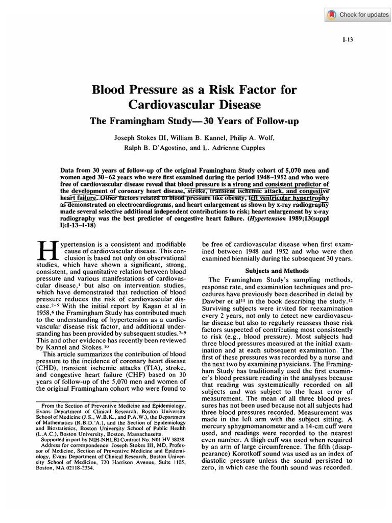 Blood Pressure and Cardiovascular Risk | PDF | Coronary Artery Disease ...