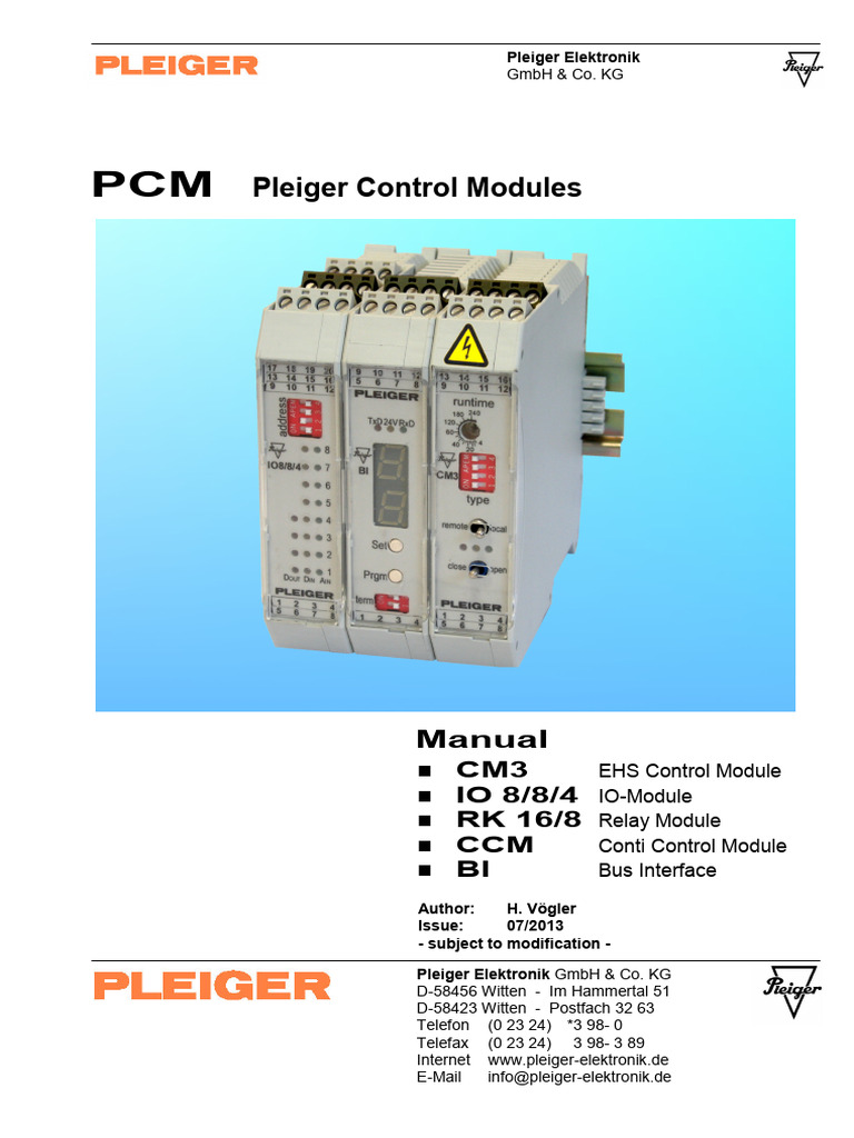 PCM-Manual 0713 | PDF