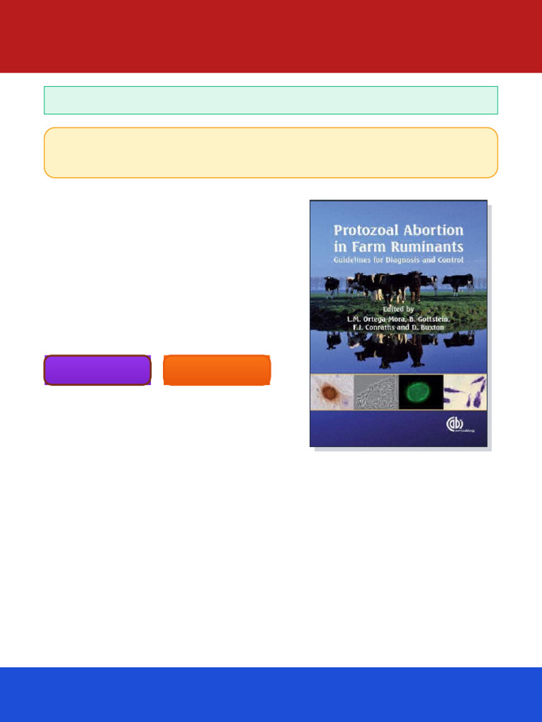 Protozoal Abortion in Farm Ruminants Guidelines for Diagnosis and ...