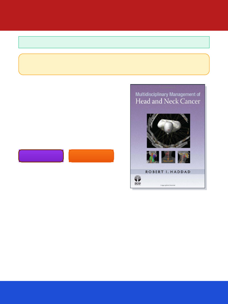 Multidisciplinary Management of Head and Neck Cancer First Edition ...