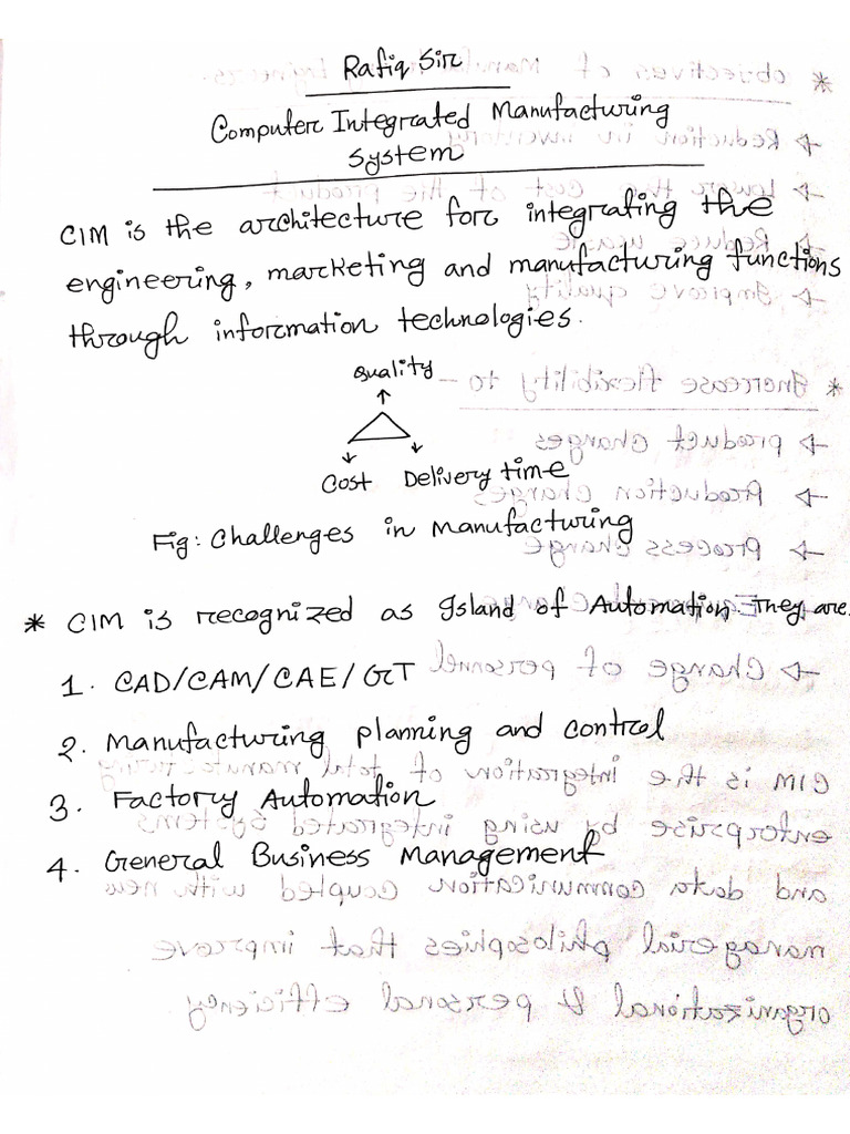 CIM Rafiq Sir Fahim Note | PDF