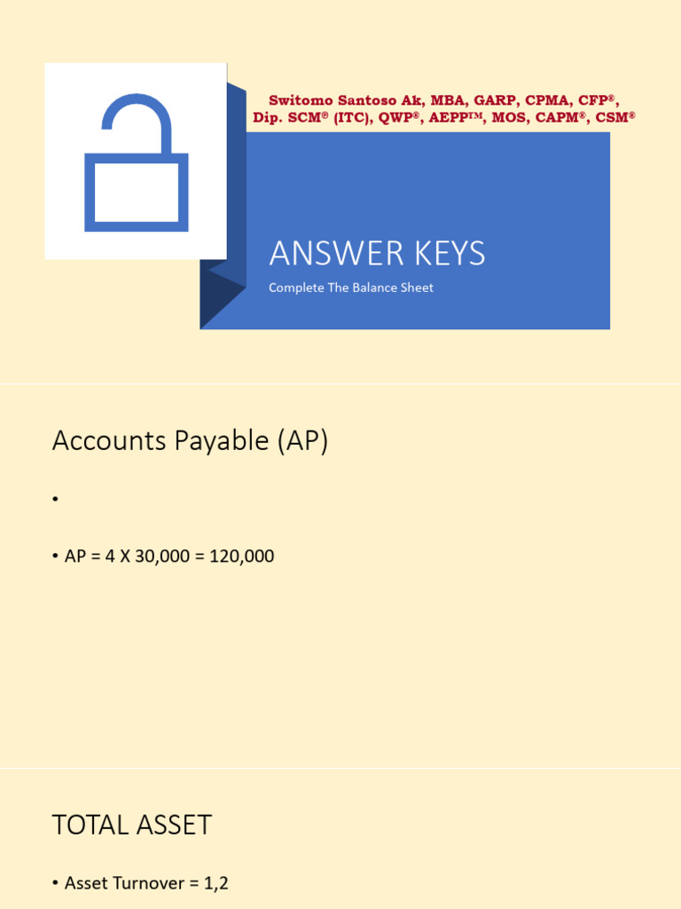 Balance Sheet Analysis and Calculations | PDF