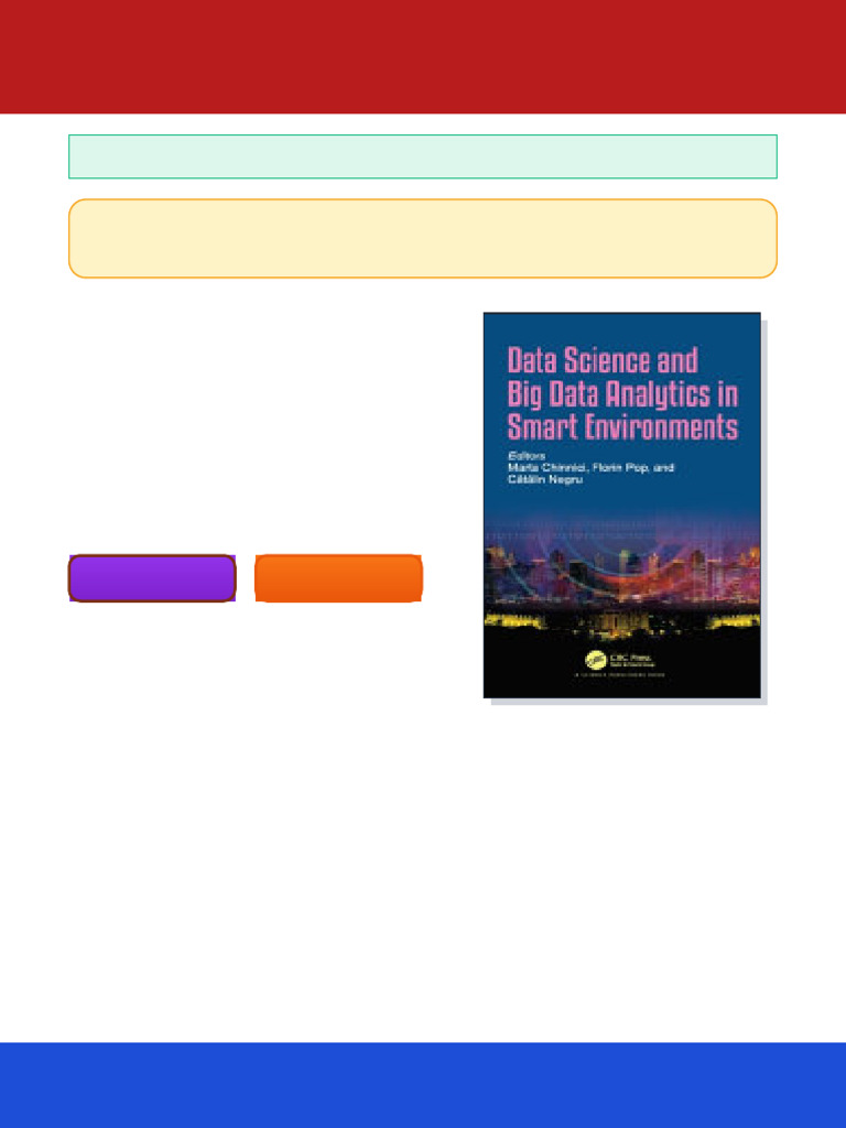 Data Science and Big Data Analytics in Smart Environments 1st Edition ...