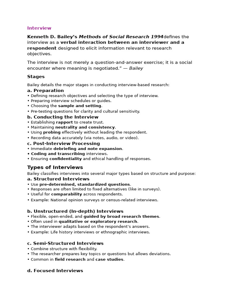 Interview Techniques in Social Research | PDF | Interview | Methodology