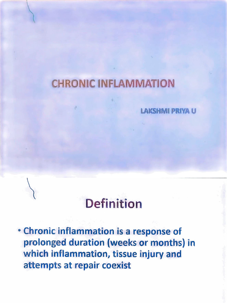 Chronic Inflammation | PDF